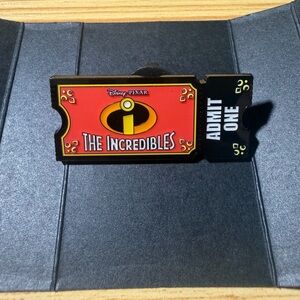 Loungefly The Incredibles Red and Black Movie Ticket Pin
